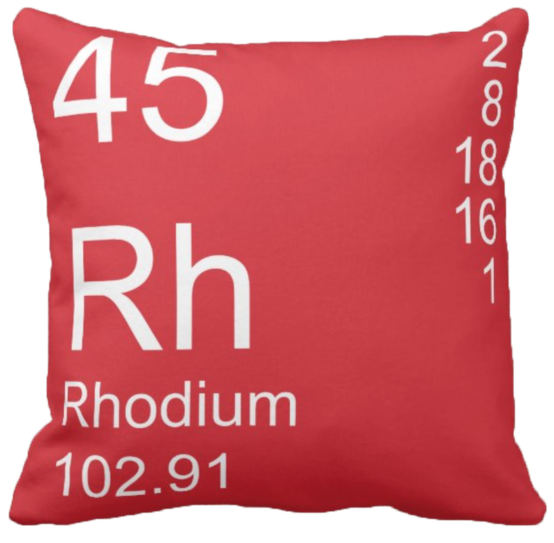 Red Rhodium Element Pillow