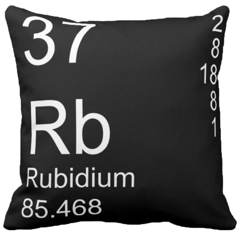 Black Rubidium Element Pillow