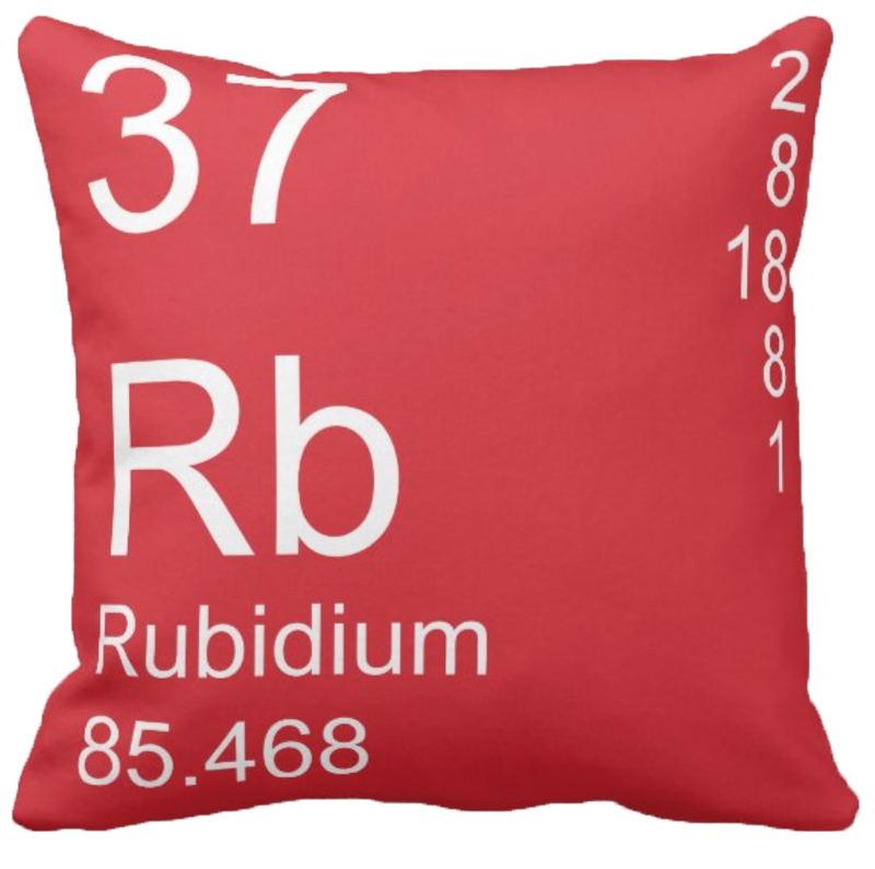 Red Rubidium Element Pillow