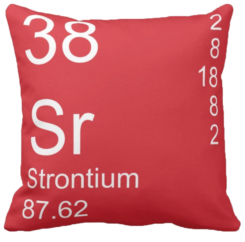 Red Strontium Element Pillow