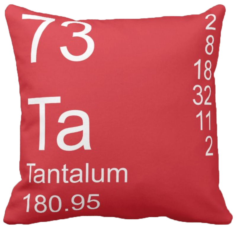Red Tantalum Element Pillow