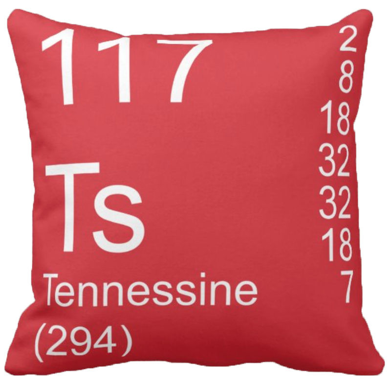 Red Tennessine Element Pillow