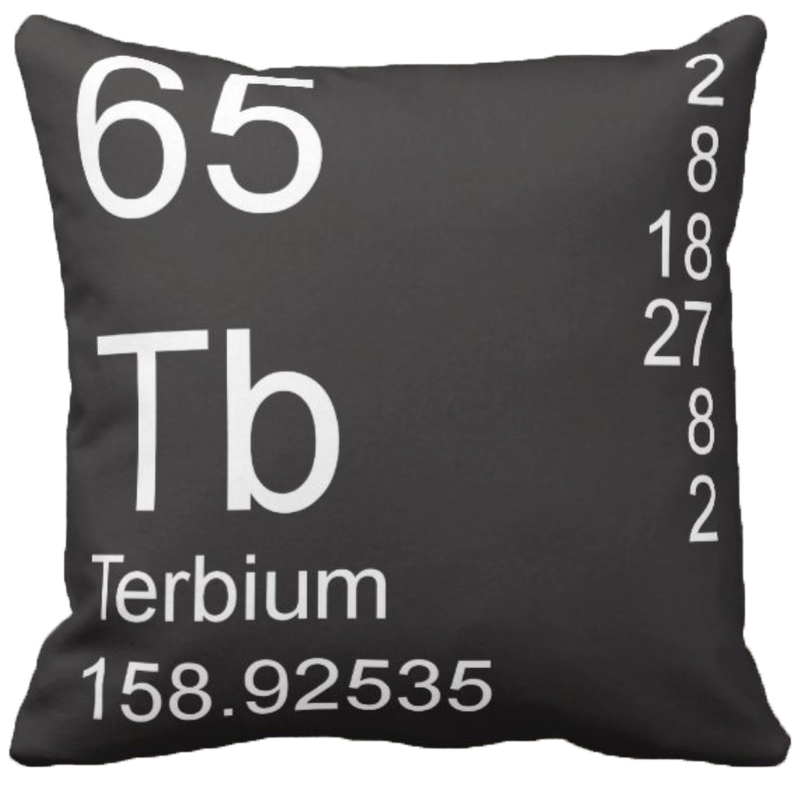 Black Terbium Element Pillow