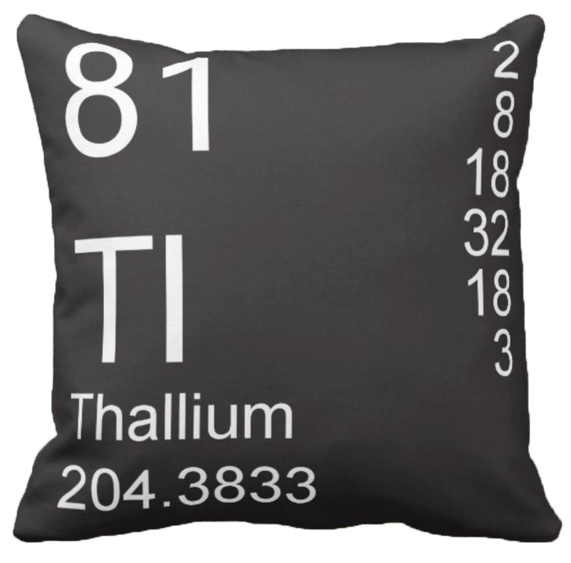 Black Thallium Element Pillow