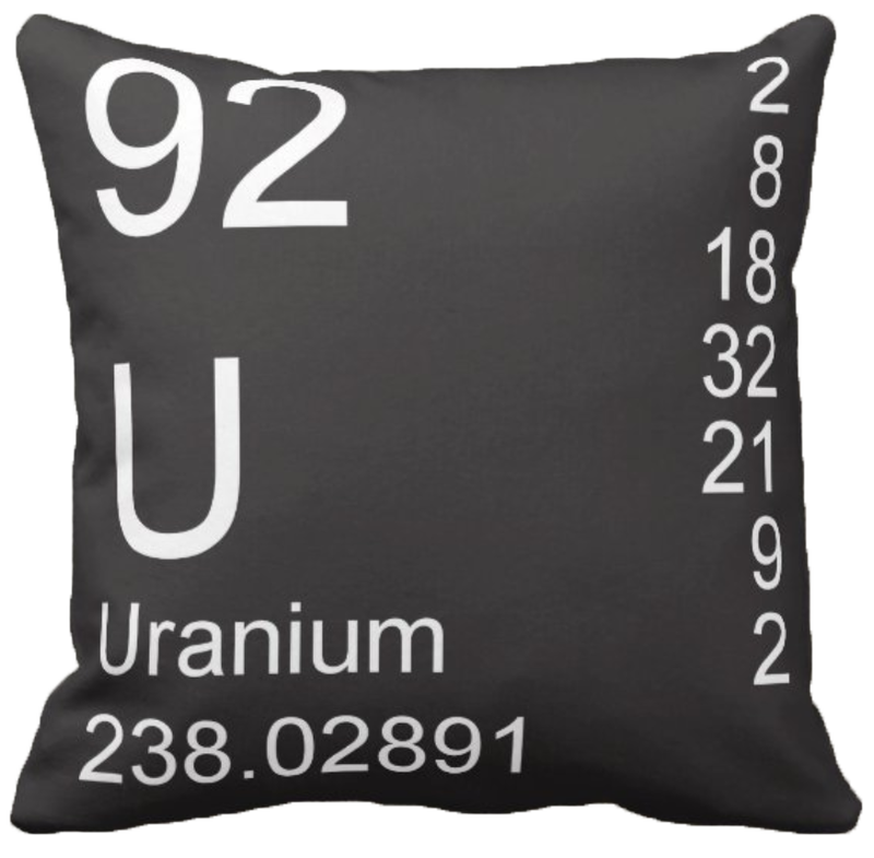 Black Uranium Element Pillow