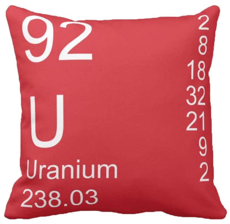 Red Uranium Element Pillow