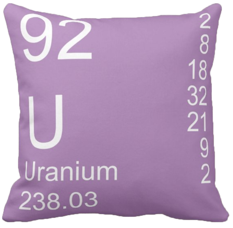 Lilac Uranium Element Pillow