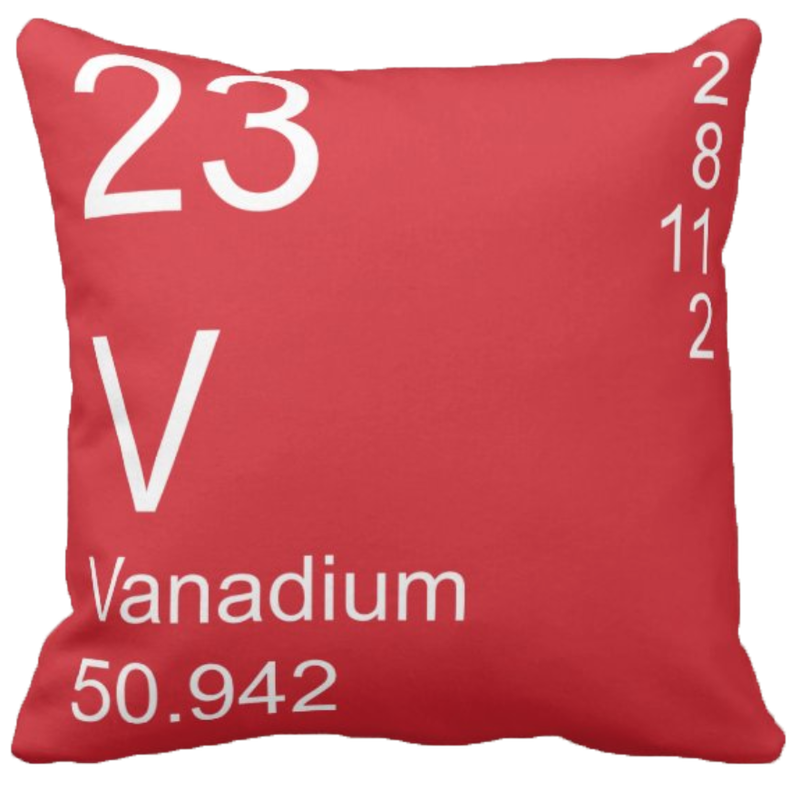 Red Vanadium Element Pillow