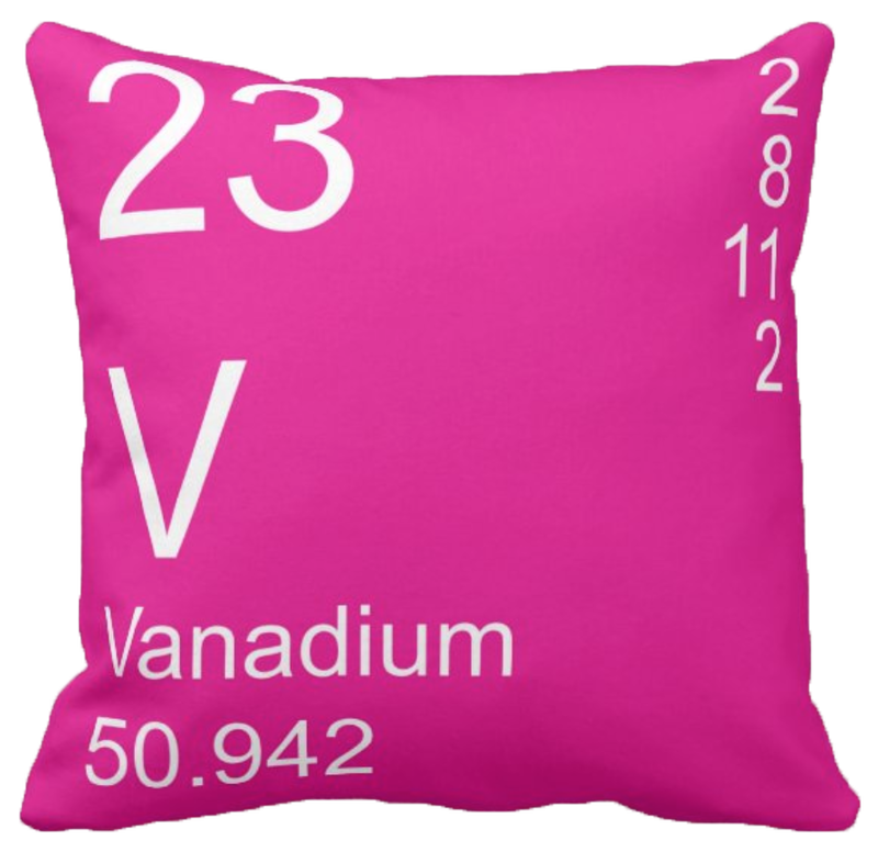 Pink Vanadium Element Pillow