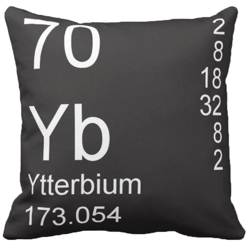 Black Ytterbium Element Pillow