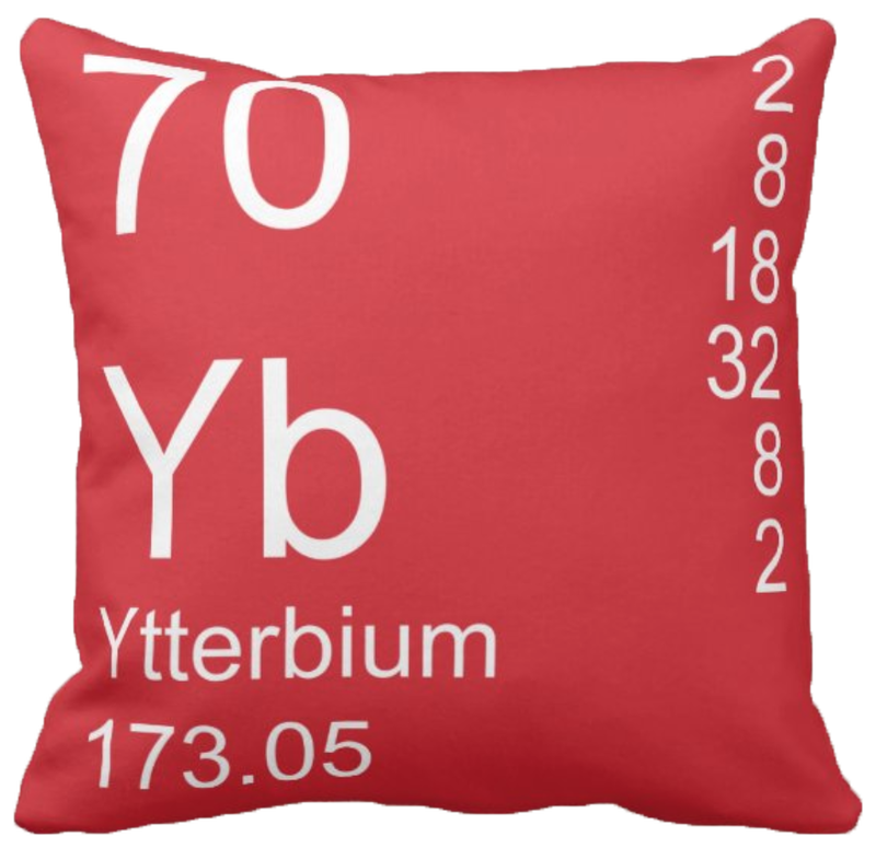 Red Ytterbium Element Pillow