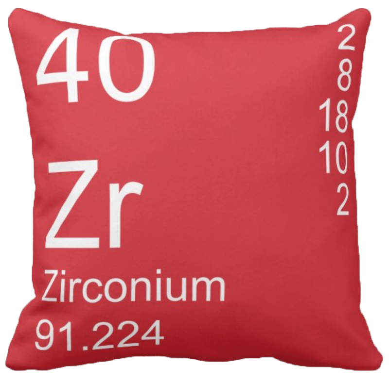 Red Zirconium Element Pillow